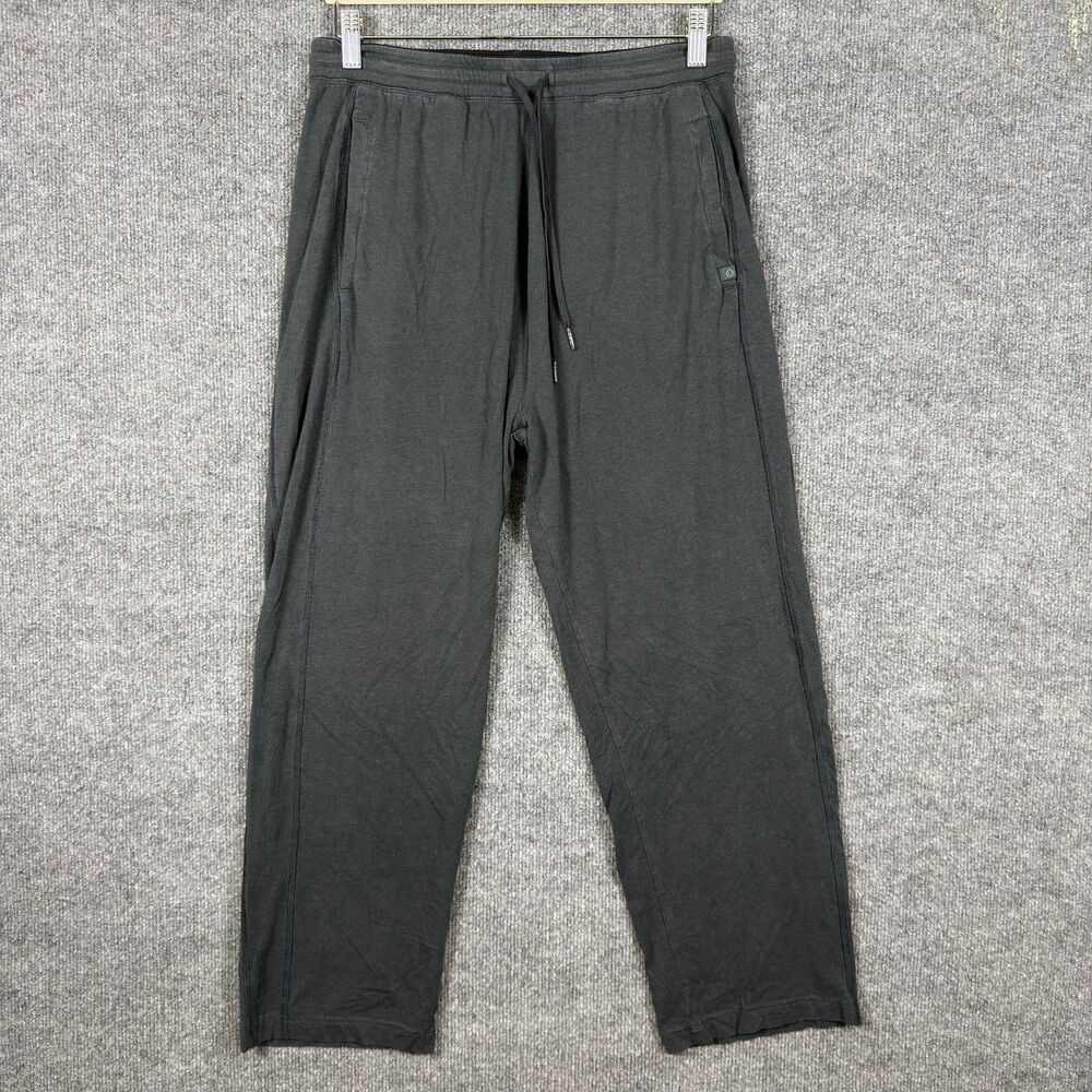 tasc Performance Women Pants Size L Gray Organic Cotton Bamboo Lounge Drawstring